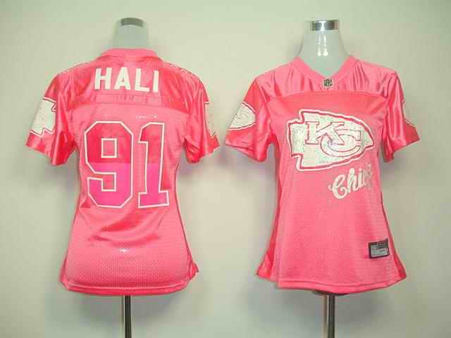 Chiefs 91 Hali pink 2011 fem fan women Jerseys