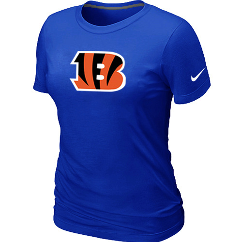 Cincinnati Bengals Blue Women's Logo T-Shirt - Click Image to Close
