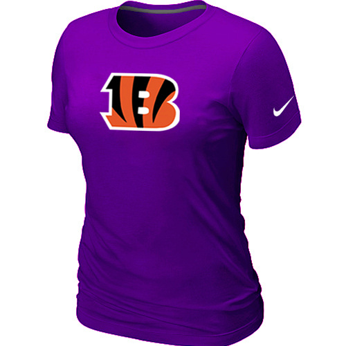 Cincinnati Bengals Purple Women's Logo T-Shirt