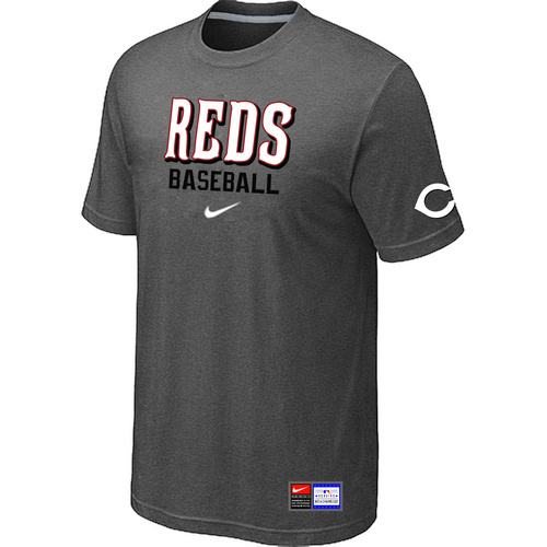 Cincinnati Reds D.Grey Nike Short Sleeve Practice T-Shirt
