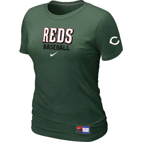 Cincinnati Reds Nike Women's D.Green Short Sleeve Practice T-Shirt