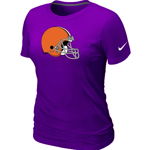 Cleveland Browns Purple Women's Logo T-Shirt