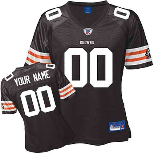 Cleveland Browns Women Customized Brown Jersey