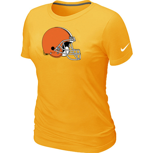 Cleveland Browns Yellow Women's Logo T-Shirt