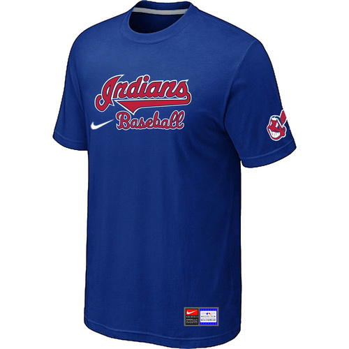 Cleveland Indians Blue Nike Short Sleeve Practice T-Shirt