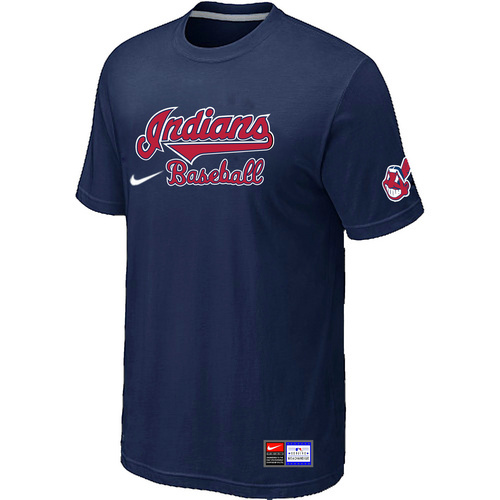 Cleveland Indians D.Blue Nike Short Sleeve Practice T-Shirt