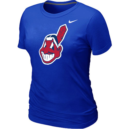 Cleveland Indians Heathered Nike Blue Blended Women's T-Shirt