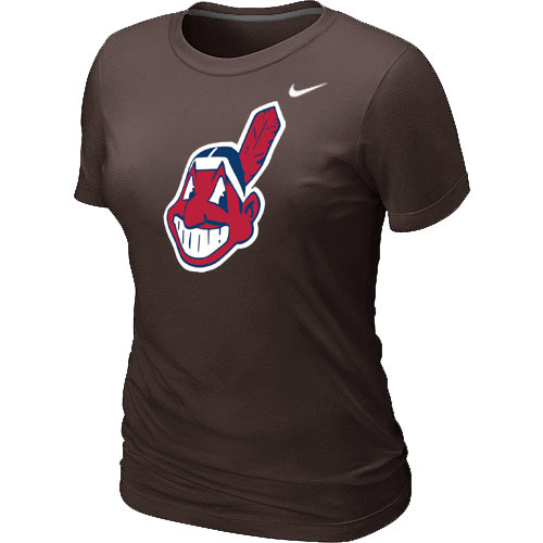 Cleveland Indians Heathered Nike Brown Blended Women's T-Shirt