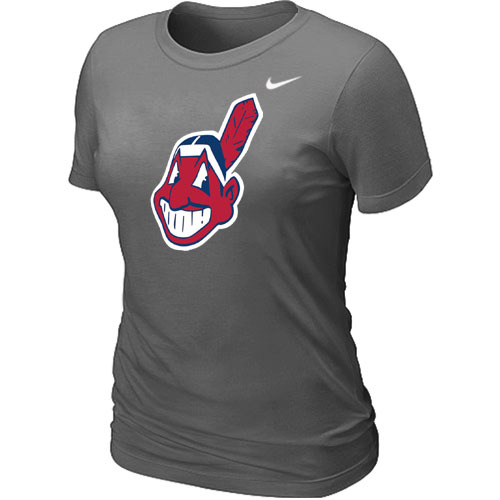 Cleveland Indians Heathered Nike D.Grey Blended Women's T-Shirt