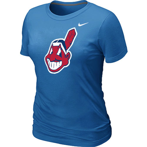 Cleveland Indians Heathered Nike L.blue Blended Women's T-Shirt