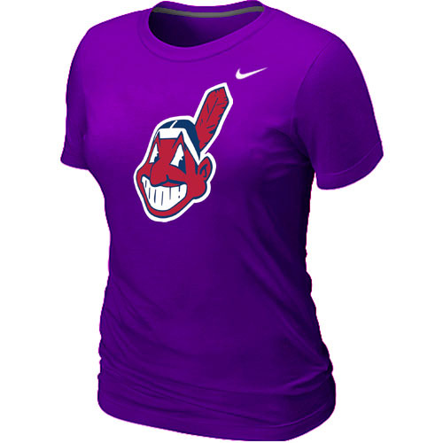 Cleveland Indians Heathered Nike Purple Blended Women's T-Shirt