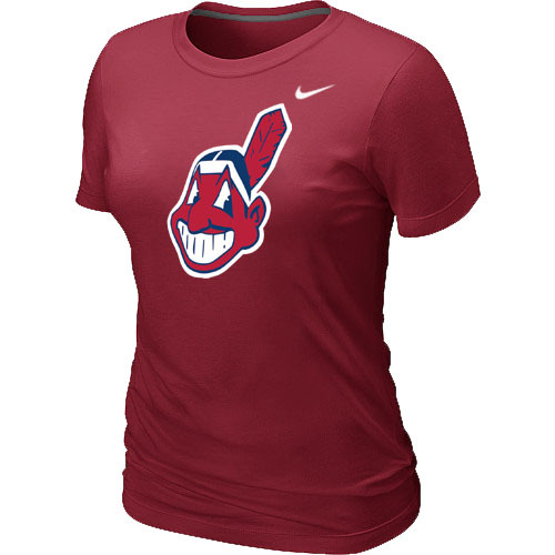 Cleveland Indians Heathered Nike Red Blended Women's T-Shirt