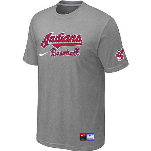 Cleveland Indians L.Grey Nike Short Sleeve Practice T-Shirt