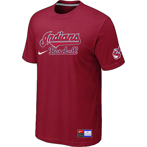Cleveland Indians Red Nike Short Sleeve Practice T-Shirt