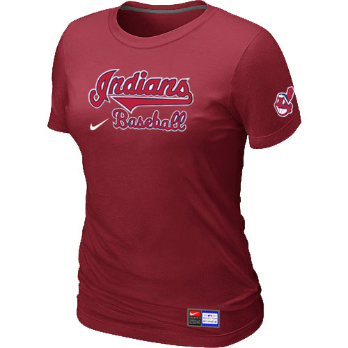 Cleveland Indians Red Nike Women's Short Sleeve Practice T-Shirt