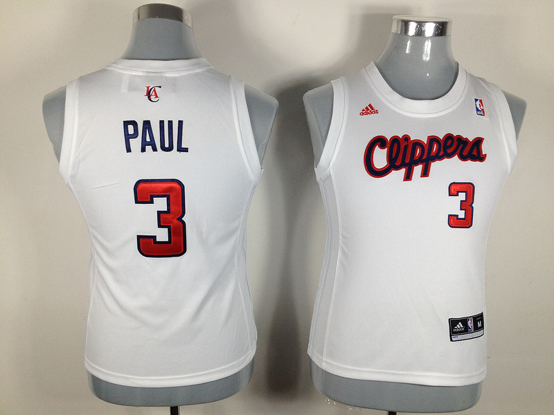 Clippers 3 Paul White New Fabric Women Jersey