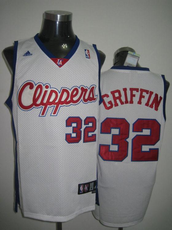 Clippers 32 Blake Griffin White Jerseys