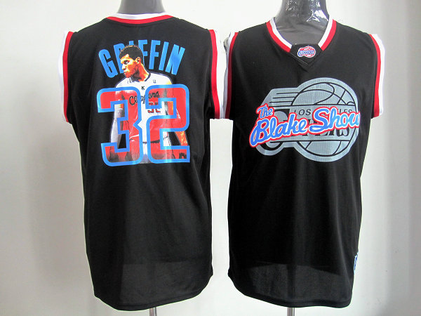 Clippers 32 Griffin Black Jerseys - Click Image to Close