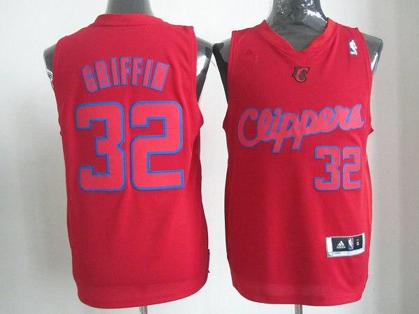 Clippers 32 Griffin Red Christmas Jerseys