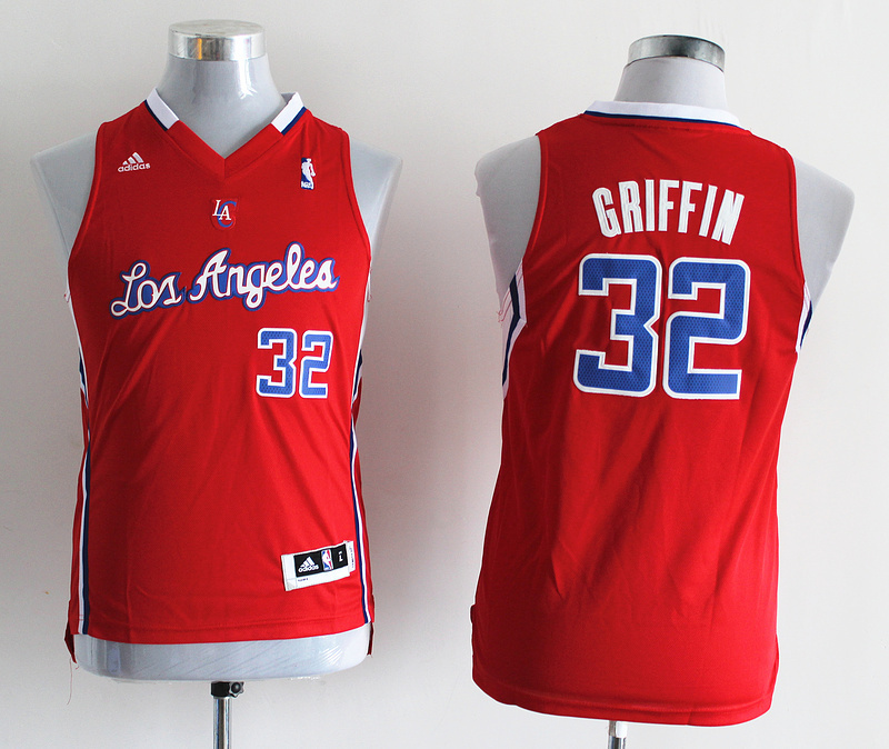 Clippers 32 Griffin Red Revolution 30 Youth Jersey