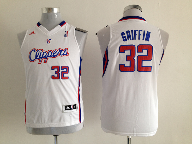 Clippers 32 Griffin White Revolution 30 Youth Jersey