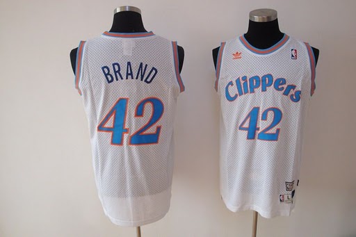 Clippers 42 Brand White Jerseys