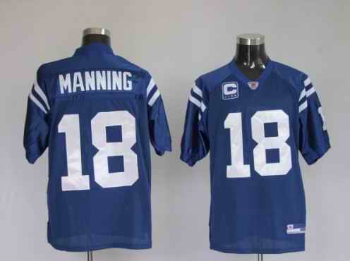 Colts 18 Manning Blue Jerseys