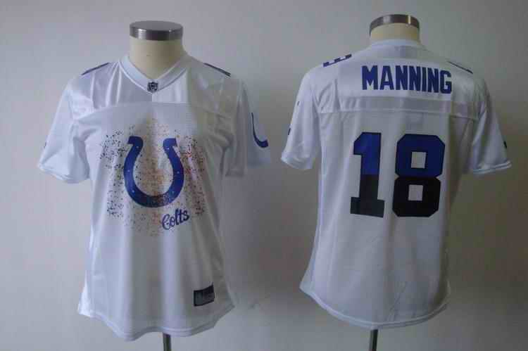 Colts 18 Manning white 2011 fem fan women Jerseys