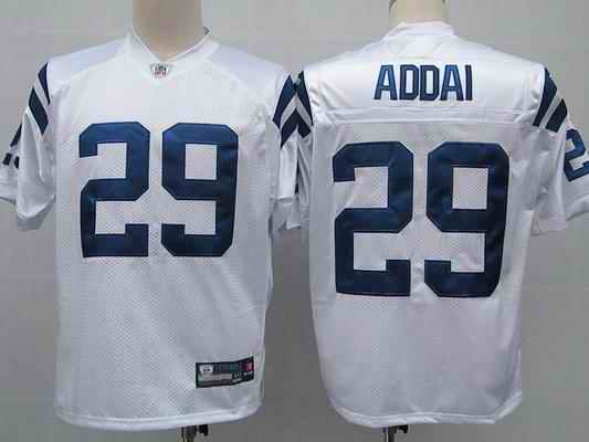 Colts 29 Joseph Addai white Jerseys