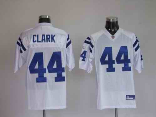 Colts 44 Clark White Jerseys