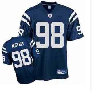 Colts 98 Robert Mathis Blue Jerseys