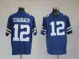 Cowboys 12 R Staubach Blue Throwback Jerseys