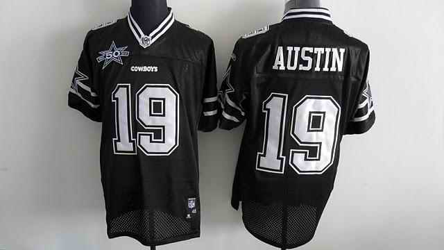 Cowboys 19 Austin Black 50th Anniversary Jerseys