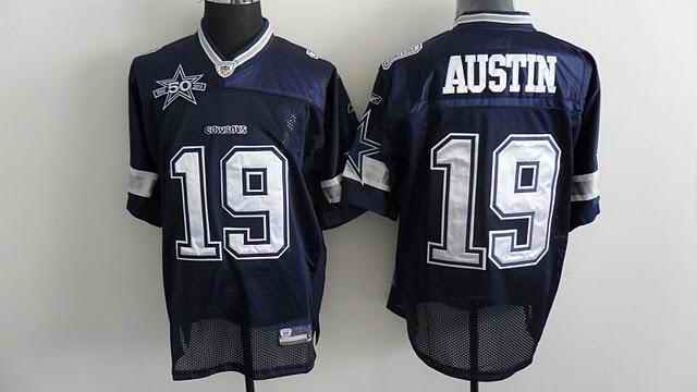 Cowboys 19 Austin blue 50th Anniversary Jerseys