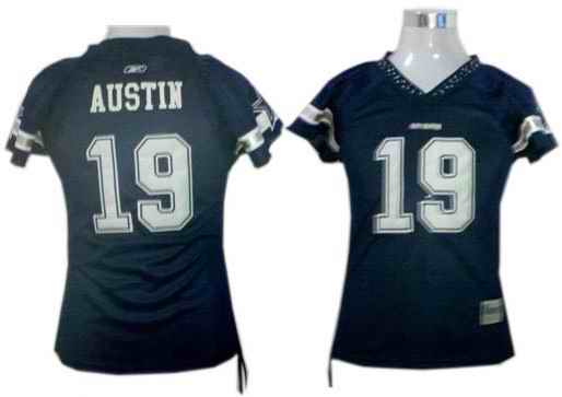 Cowboys 19 Austin blue women Jerseys