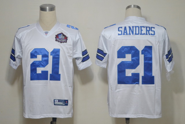 Cowboys 21 SANDERS White M&N 2012 Hall of Fame Jerseys