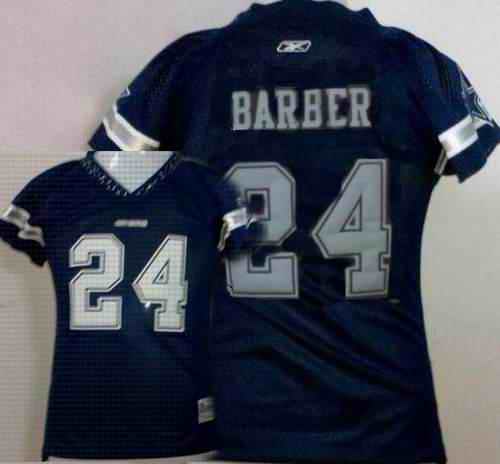 Cowboys 24 Barber women blue Jerseys