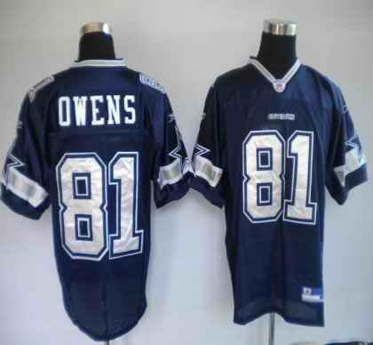 Cowboys 81 Owens Blue Jerseys