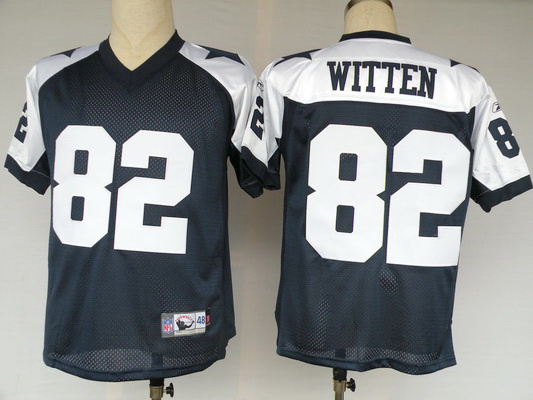 Cowboys 82 Witten Blue Thanksgiving Jerseys