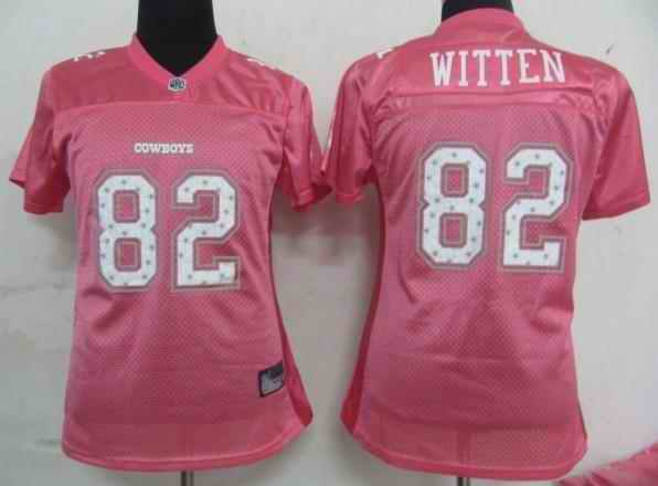 Cowboys 82 Witten women star struck pink fashion Jerseys