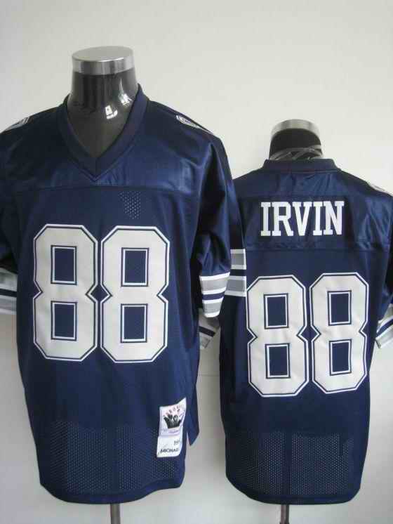 Cowboys 88 Irvin Blue Throwback Jerseys
