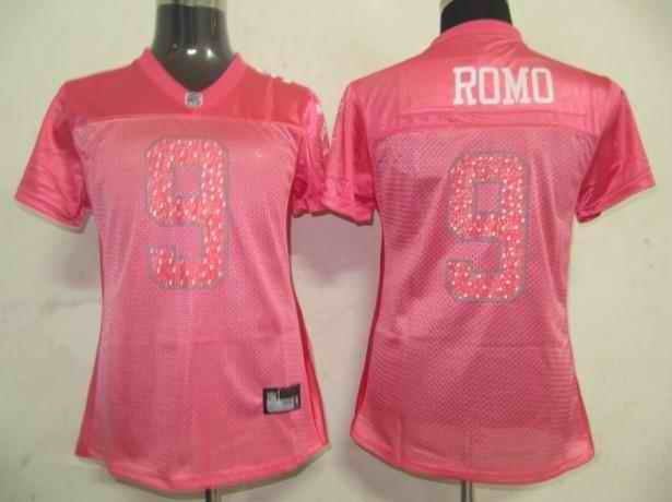 Cowboys 9 Romo pink new women Jerseys