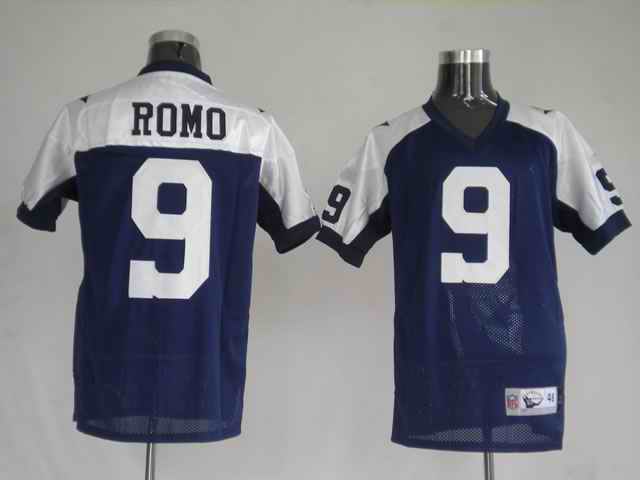 Cowboys 9 Tony Romo Blue Thanksgiving Jerseys