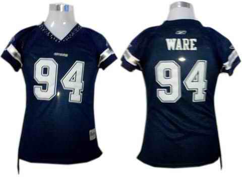 Cowboys 94 Ware blue women Jerseys