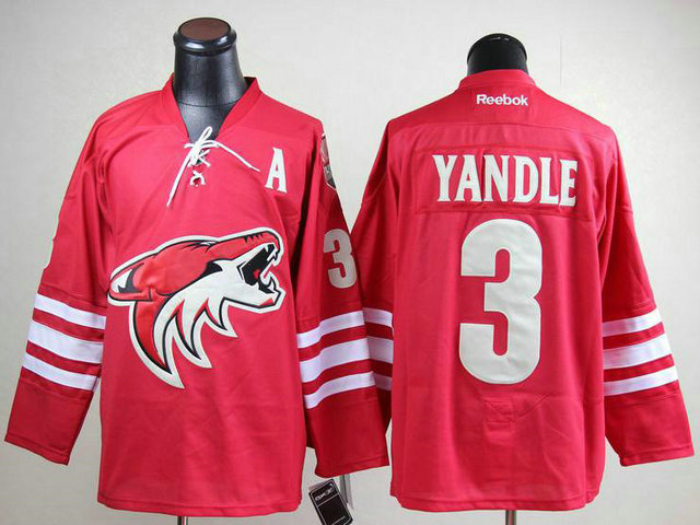 Coyotes 3 Yandle Red With A Patch Jerseys