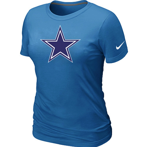Dallas Cowboys L.blue Women's Logo T-Shirt - Click Image to Close