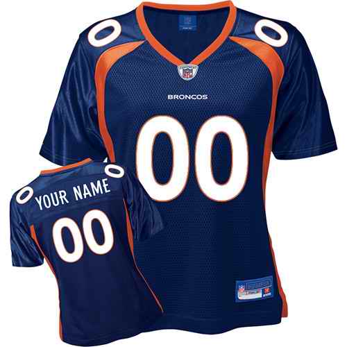 Denver Broncos Women Customized Blue Jersey