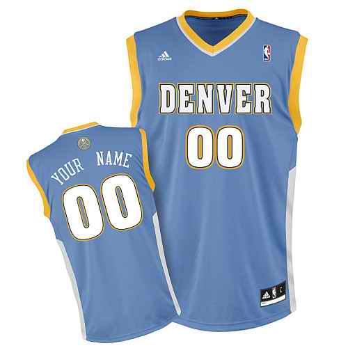 Denver Nuggets Youth Custom Lt blue Jersey - Click Image to Close