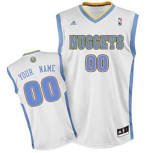 Denver Nuggets Youth Custom white Jersey