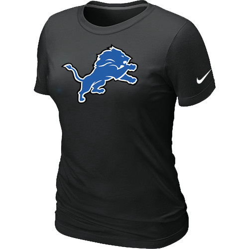 Detroit Lions Black Women's Logo T-Shirt
